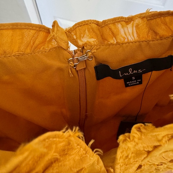 Lulus Charm And Charisma Mustard Yellow Burnout Floral Maxi Dress - Size S - Picture 7 of 8